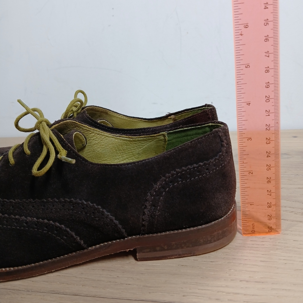 Boden Oxford Brogue Men's 8.5 Lace Up Shoes Brown Leather Suede Lace Up - Picture 9 of 14
